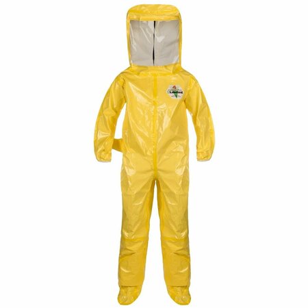 LAKELAND Suit, C4T400Y, ChemMax, Chemical, 3X-Large, Yellow C4T400Y-3XL